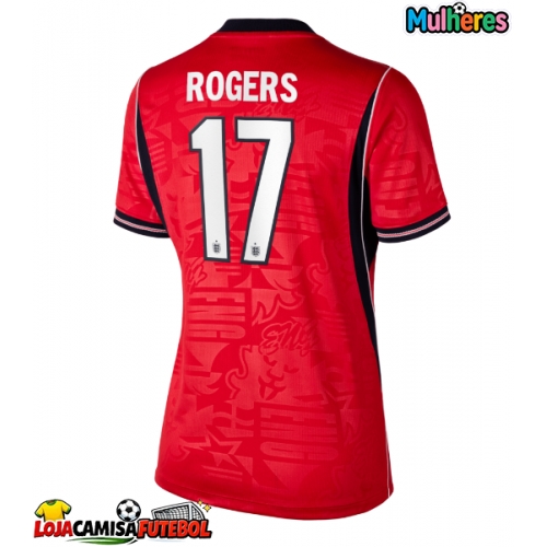 Camisa de Futebol Inglaterra Morgan Rogers #17 Equipamento Secundário Mulheres Mundo 2026 Manga Curta